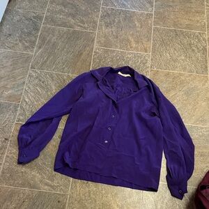 Saint Laurent Purple Blouse